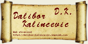 Dalibor Kalinčević vizit kartica